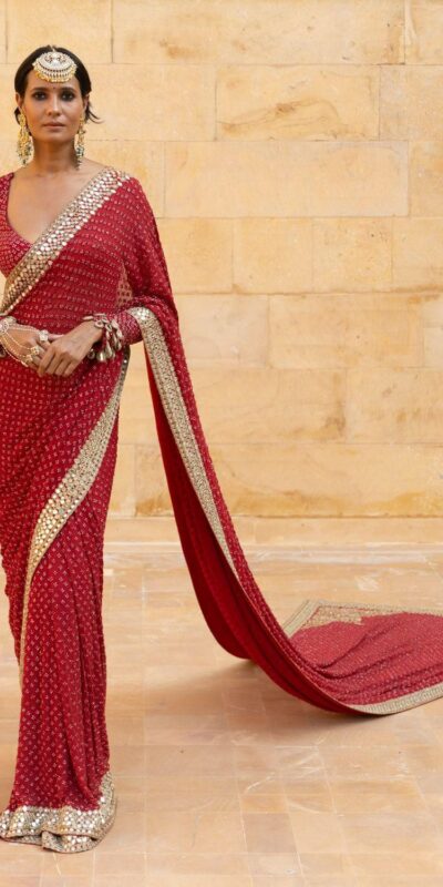 BD 1811 Red in Faux Georgette Mirror Work & Embroidery Work Saree . Exclusive Offer ₹2049. Delivery 4-6 Working Days. Shop now. | Sarees, Bollywood Sarees, Creative Sarees, Designer Sarees, Embroidered Sarees, Ethnic Saree, Modern Digital sarees, Party Wear Sarees