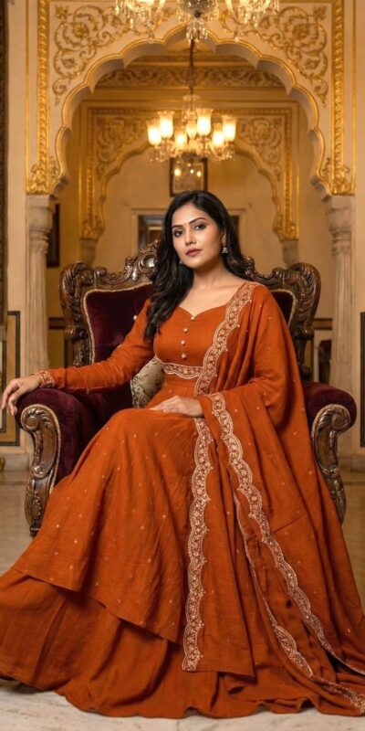 MF 1010 Rust Vichitra Silk Salwar Suit with Zari Work & Embroidery Work. Now at just ₹1769. Delivery 4-6 Working Days. Shop now. | Jump Suits, Tops & Bottoms, Track Suits, Salwar suit, Casual Suits, Creative suits, Designer Suits, Palazzo Suits, Party Wear Suits, Patiala Suits, Straight Suits, Trendy Wear