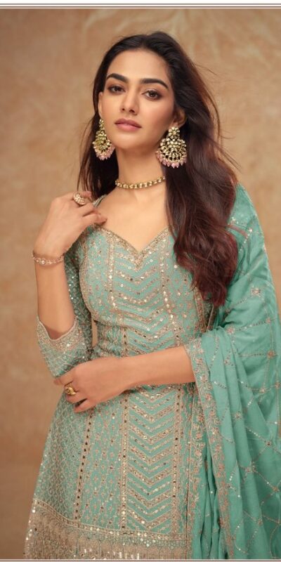 FC 7518 Sea Green Chinon Salwar Suit Perfect for Wedding, Party, Diwali, Durga Puja, Temple Visit – . Festive Deal ₹3099. Delivery 4-6 Working Days. | Jump Suits, Tops & Bottoms, Track Suits, Salwar suit, Casual Suits, Creative suits, Designer Suits, Palazzo Suits, Party Wear Suits, Patiala Suits, Straight Suits, Trendy Wear