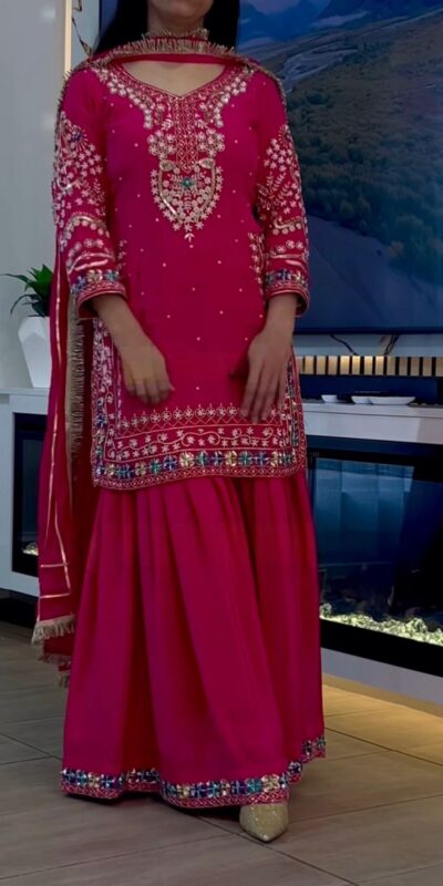 MF 457 Pink Color Chinon Silk Salwar Suit with Embroidery Work. Online Get it for ₹2149. Delivery 4-6 Working Days. Shop now. | Jump Suits, Salwar suit, Casual Suits, Creative suits, Designer Suits, Palazzo Suits, Party Wear Suits, Patiala Suits, Straight Suits