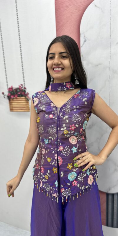 PC 551 Purple Tissue Simmer Salwar Suit with Embroidery Work. Affordable Price ₹2549. Delivery 4-6 Working Days. Shop now. | Jump Suits, Salwar suit, Casual Suits, Creative suits, Designer Suits, Palazzo Suits, Party Wear Suits, Patiala Suits, Straight Suits