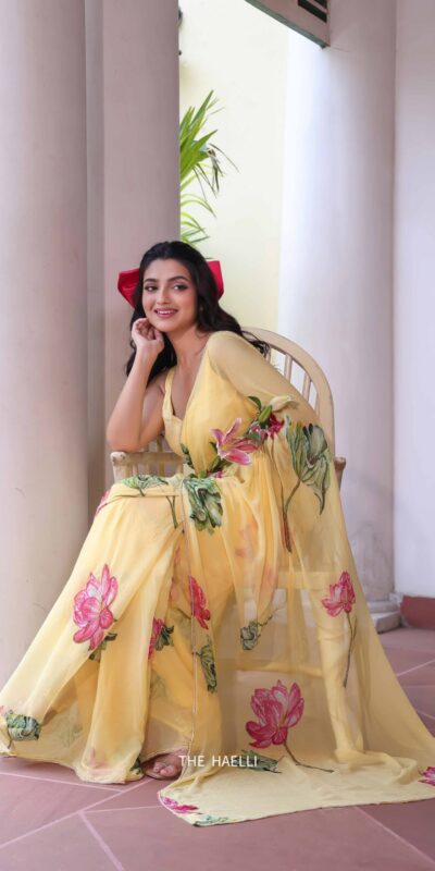 NC 5497 Yellow Soft Tebby Silk Saree. Perfect for Wedding, Party, Onam, Family Gatherings, Mehendi – Festive Deal ₹2049. Delivery 4-6 Working Days | Sarees, Bollywood Sarees, Creative Sarees, Designer Sarees, Embroidered Sarees, Ethnic Saree, Modern Digital sarees, Party Wear Sarees