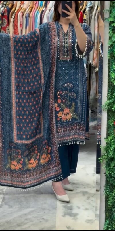 BE 404 Blue Printed Chinon Salwar Suit with Lace Work & Mirror Work. Affordable Price ₹1899. Delivery 4-6 Working Days. Shop now. | Jump Suits, Salwar suit, Casual Suits, Creative suits, Designer Suits, Palazzo Suits, Party Wear Suits, Patiala Suits, Straight Suits