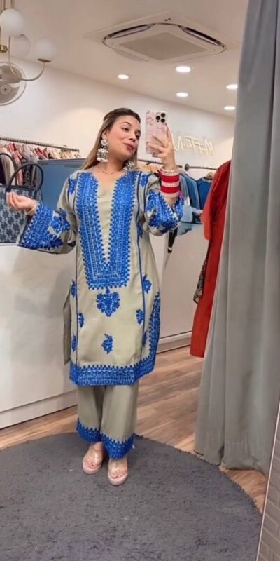 KF 1694 Blue in Color Jam Cotton Embroidery Work Salwar Suit . Available at ₹2149 only. Delivery 4-6 Working Days. Shop now. | Jump Suits, Salwar suit, Casual Suits, Creative suits, Designer Suits, Palazzo Suits, Party Wear Suits, Patiala Suits, Straight Suits