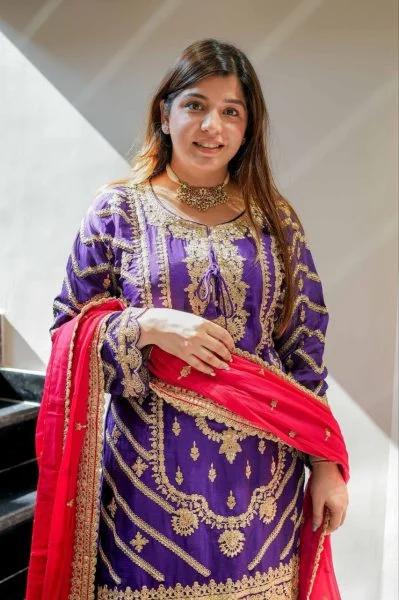 ZS 7001 Purple Chinon Silk Salwar Suit with Embroidery Work & Lace Work. Affordable Price ₹2499. Delivery 4-6 Working Days. Shop now. | Jump Suits, Salwar suit, Casual Suits, Creative suits, Designer Suits, Palazzo Suits, Party Wear Suits, Patiala Suits, Straight Suits