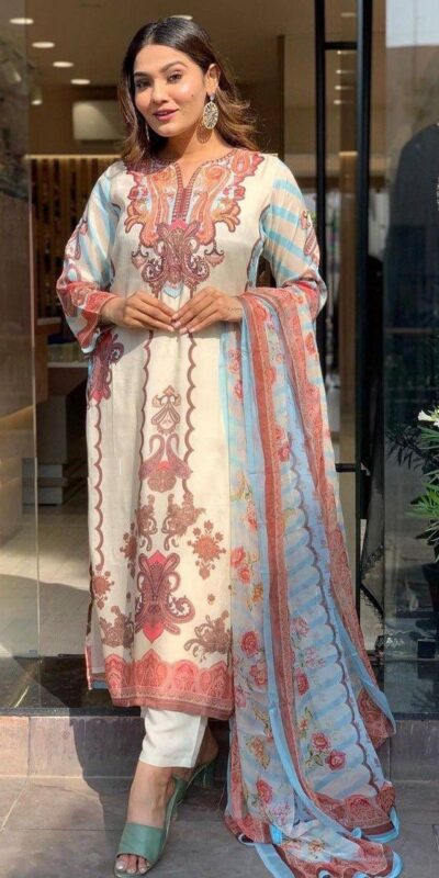 DC G24 Off White in Maslin Digital Print Salwar Suit . Wedding, Party, Festive, Events, Introductory Price ₹1649. Delivery 4-6 Working Days. Shop now. | Jump Suits, Salwar suit, Casual Suits, Creative suits, Designer Suits, Palazzo Suits, Party Wear Suits, Patiala Suits, Straight Suits