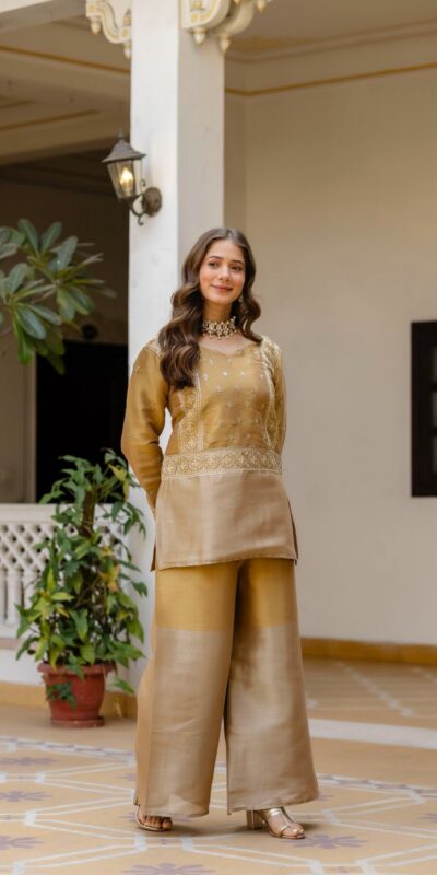 RR 42 Mustered Banarasi Viscous Salwar Suit with Embroidery Work & Bead Work. Exclusive Offer ₹2549. Delivery 4-6 Working Days. Shop now. | Jump Suits, Salwar suit, Casual Suits, Creative suits, Designer Suits, Palazzo Suits, Party Wear Suits, Patiala Suits, Straight Suits