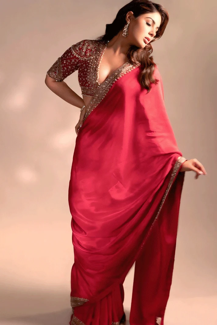 NC 5514 Red Soft Rangoli Silk Saree with Embroidery Work & Lace Work. Special Price ₹1949. Delivery 4-6 Working Days. Shop now. | Sarees, Bollywood Sarees, Creative Sarees, Designer Sarees, Embroidered Sarees, Ethnic Saree, Modern Digital sarees, Party Wear Sarees