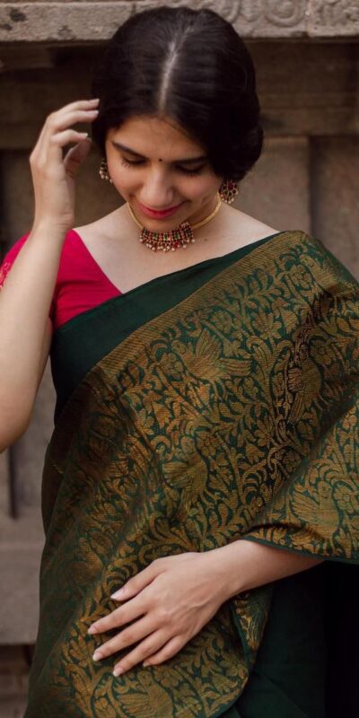 KPR 070 Green Color Soft Lichi Silk Saree with Lace Border & Lace Work. Best Price ₹1349. Delivery 4-6 Working Days. Shop now. | Sarees, Bollywood Sarees, Creative Sarees, Designer Sarees, Embroidered Sarees, Ethnic Saree, Modern Digital sarees, Party Wear Sarees