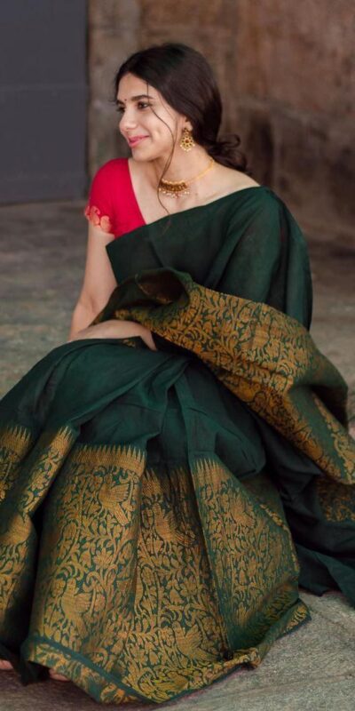 KPR 070 Green Color Soft Lichi Silk Saree with Lace Border & Lace Work. Best Price ₹1349. Delivery 4-6 Working Days. Shop now. | Sarees, Bollywood Sarees, Creative Sarees, Designer Sarees, Embroidered Sarees, Ethnic Saree, Modern Digital sarees, Party Wear Sarees