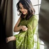 MS 505 Green Viscose Satin Saree with Sequins Work & Embroidery Work. Special Price ₹1599. Delivery 4-6 Working Days. Shop now. | Sarees, Bollywood Sarees, Creative Sarees, Designer Sarees, Embroidered Sarees, Ethnic Saree, Modern Digital sarees, Party Wear Sarees