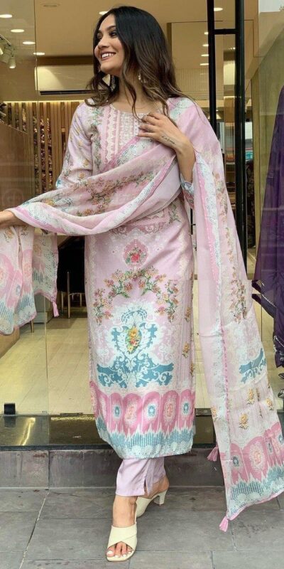 DC G22 Light Pink in Maslin Digital Print Salwar Suit . Wedding, Party, Festive, Events, Introductory Price ₹1749. Delivery 4-6 Working Days. Shop now. | Jump Suits, Salwar suit, Casual Suits, Creative suits, Designer Suits, Palazzo Suits, Party Wear Suits, Patiala Suits, Straight Suits
