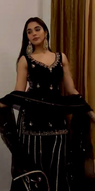 ST 230 Black Viscose Velvet Salwar Suit with Embroidery Work & Lace Work. Grab it for ₹2049. Delivery 4-6 Working Days. Shop now. | Jump Suits, Salwar suit, Casual Suits, Creative suits, Designer Suits, Palazzo Suits, Party Wear Suits, Patiala Suits, Straight Suits