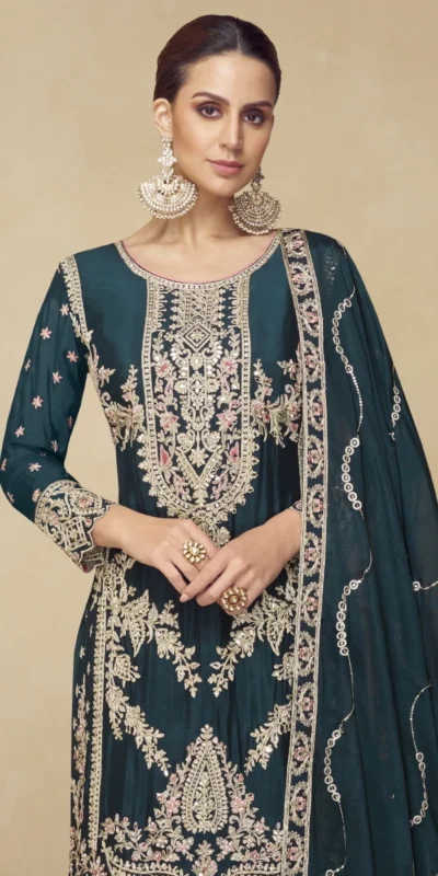 FC 717 Teall Viscous Chinon Salwar Suit with Lace Work & Embroidery Work. Exclusive Offer ₹2549. Delivery 4-6 Working Days. Shop now. | Jump Suits, Salwar suit, Casual Suits, Creative suits, Designer Suits, Palazzo Suits, Party Wear Suits, Patiala Suits, Straight Suits