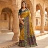 MB 6088 Mehendi Color Lace Work & Zari Work Sareein Pochampalli Silk. Best Price ₹2049. Delivery 4-6 Working Days. Shop now. | Sarees, Bollywood Sarees, Creative Sarees, Designer Sarees, Embroidered Sarees, Ethnic Saree, Modern Digital sarees, Party Wear Sarees