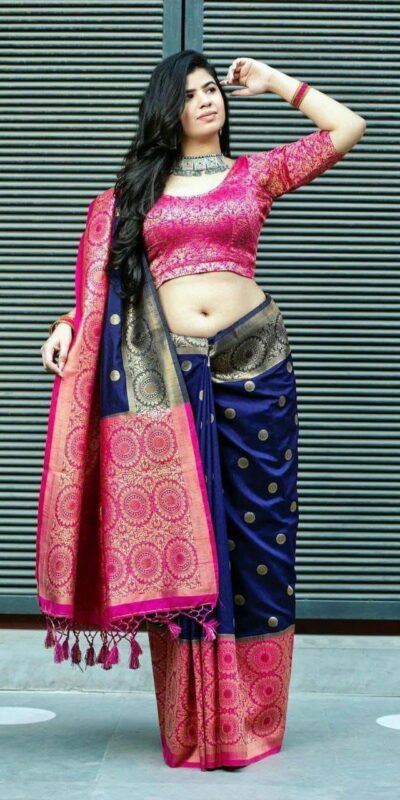 KPR 088 Navy Blue Color Soft Lichi Silk Saree with Lace Border & Lace Work. Best Price ₹1449. Delivery 4-6 Working Days. Shop now. | Sarees, Bollywood Sarees, Creative Sarees, Designer Sarees, Embroidered Sarees, Ethnic Saree, Modern Digital sarees, Party Wear Sarees