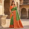 MB 6088 Parrot Green Color Lace Work & Zari Work Sareein Pochampalli Silk. Best Price ₹2049. Delivery 4-6 Working Days. Shop now. | Sarees, Bollywood Sarees, Creative Sarees, Designer Sarees, Embroidered Sarees, Ethnic Saree, Modern Digital sarees, Party Wear Sarees
