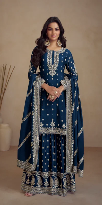 FC 7466 Teal Chinon Silk Salwar Suit with Embroidery Work & Lace Work. Affordable Price βΉ2599. Delivery 4-6 Working Days. Shop now. | Jump Suits, Salwar suit, Casual Suits, Creative suits, Designer Suits, Palazzo Suits, Party Wear Suits, Patiala Suits, Straight Suits
