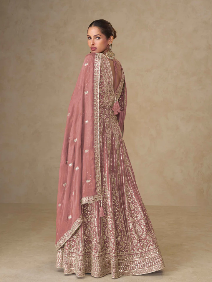 FC 10355 Peach Chinon Silk Salwar Suit with Embroidery Work & Lace Work. Affordable Price ₹3699. Delivery 4-6 Working Days. Shop now. | Jump Suits, Salwar suit, Casual Suits, Creative suits, Designer Suits, Palazzo Suits, Party Wear Suits, Patiala Suits, Straight Suits