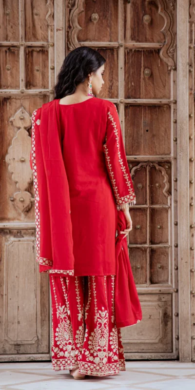 KD 1528 Red Printed Chinon Salwar Suit with Lace Work & Mirror Work. Affordable Price ₹2599. Delivery 4-6 Working Days. Shop now. | Jump Suits, Salwar suit, Casual Suits, Creative suits, Designer Suits, Palazzo Suits, Party Wear Suits, Patiala Suits, Straight Suits