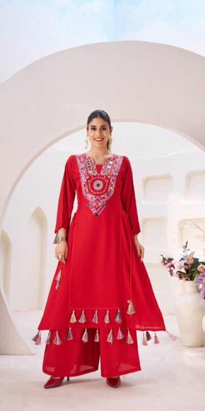 MF 912 Red in Rayon Cotton Embroidery & Mirror Work Salwar Suit . Introductory Price ₹1899. Delivery 4-6 Working Days. Shop now. | Jump Suits, Salwar suit, Casual Suits, Creative suits, Designer Suits, Palazzo Suits, Party Wear Suits, Patiala Suits, Straight Suits