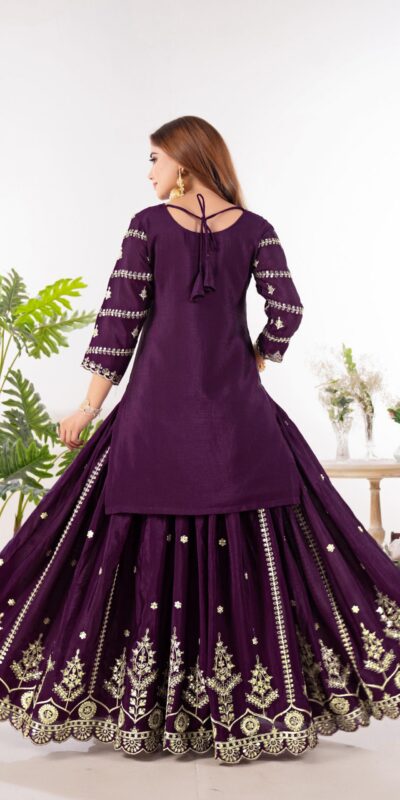 ND 5033 Wine Chinon Silk Salwar Suit with Embroidery Work & Lace Work. Affordable Price ₹2149. Delivery 4-6 Working Days. Shop now. | Jump Suits, Salwar suit, Casual Suits, Creative suits, Designer Suits, Palazzo Suits, Party Wear Suits, Patiala Suits, Straight Suits