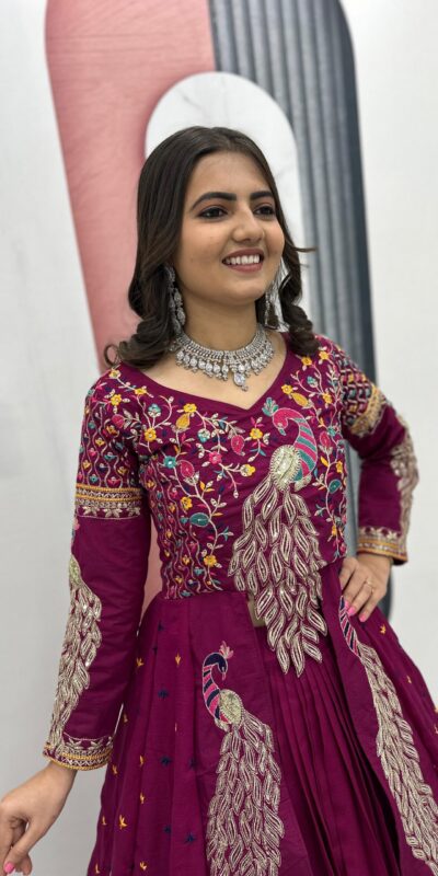 PC 528 Wine Color Vichitra Sequence Work Lehenga Choli Designer Work. Grab it for ₹2649. Delivery 4-6 Working Days. Shop now. | Lehenga, Bollywood Lehenga, Creative Lehenga, Designer Lehenga, Embroidered Lehenga, Party Wear Lehenga