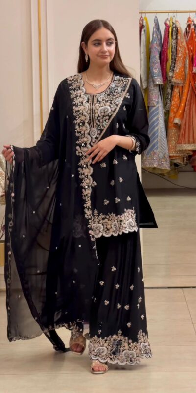 RTC 6031 Black Faux Georgette Salwar Suit Perfect for Wedding, Party, Family Gatherings, Sangeet, Housewarming – . Affordable Price ₹2049. Days | Jump Suits, Salwar suit, Casual Suits, Creative suits, Designer Suits, Palazzo Suits, Party Wear Suits, Patiala Suits, Straight Suits