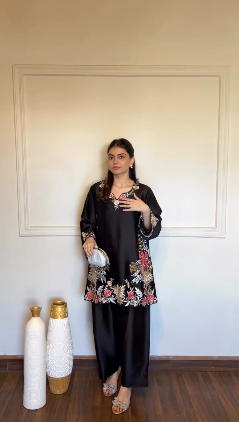 KD 1618 Black Rayon Satin Salwar Suit with Thread Embroidery. Affordable Price ₹1999. Delivery 4-6 Working Days. Shop now. | Jump Suits, Salwar suit, Casual Suits, Creative suits, Designer Suits, Palazzo Suits, Party Wear Suits, Patiala Suits, Straight Suits