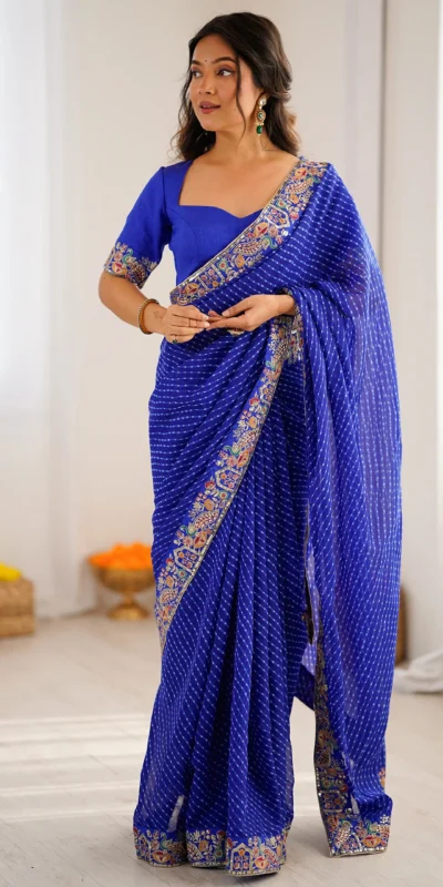 SP 79 Blue Faux Georgette Saree Perfect for Wedding, Party, Lohri, Engagement, Baby Shower – . Now at just ₹1999. Delivery 4-6 Working Days. Shop now | Sarees, Bollywood Sarees, Creative Sarees, Designer Sarees, Embroidered Sarees, Ethnic Saree, Modern Digital sarees, Party Wear Sarees