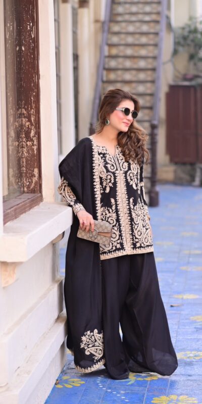 KD 1631 Black Black Faux Georgette Salwar Suit with Embroidery Work. Get it for ₹2099. Delivery 4-6 Working Days. Shop now. | Jump Suits, Salwar suit, Casual Suits, Creative suits, Designer Suits, Palazzo Suits, Party Wear Suits, Patiala Suits, Straight Suits