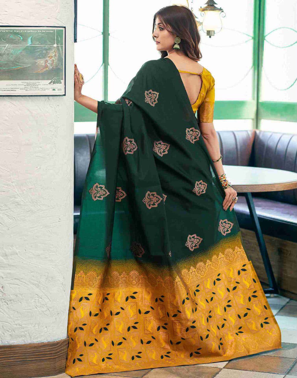 KPR 217 Green Soft Lichi Silk Jacquard Work Saree with Designer Work Wedding, Party, Festive, Events, Deal ₹1299. Delivery 4-6 Working Days. Shop now. | Sarees, Bollywood Sarees, Creative Sarees, Designer Sarees, Embroidered Sarees, Ethnic Saree, Modern Digital sarees, Party Wear Sarees