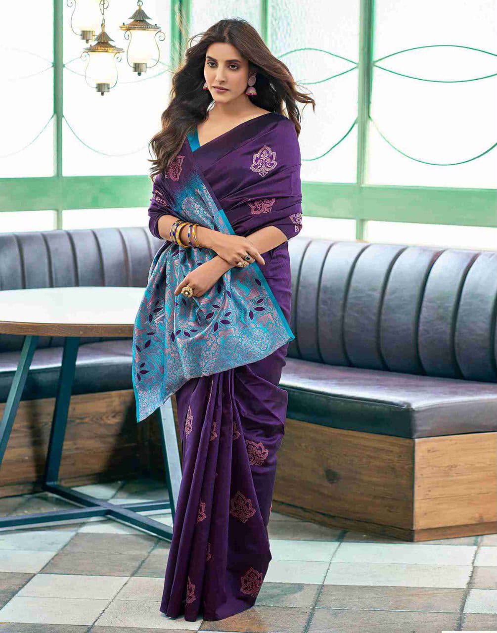 KPR 217 Purple Soft Lichi Silk Jacquard Work Saree with Designer Work Wedding, Party, Festive, Events, Deal ₹1299. Delivery 4-6 Working Days. Shop now. | Sarees, Bollywood Sarees, Creative Sarees, Designer Sarees, Embroidered Sarees, Ethnic Saree, Modern Digital sarees, Party Wear Sarees