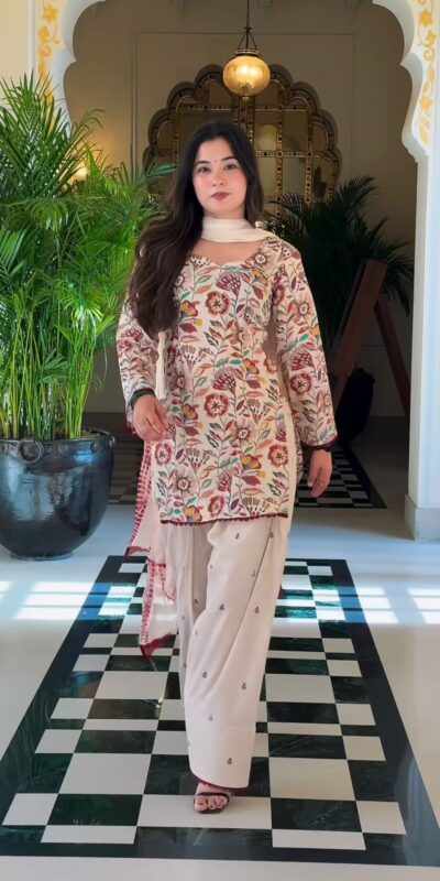 MF 532 Cream Color Cream Cambric Cotton Salwar Suit with Digital Print. Get it for ₹1999. Delivery 4-6 Working Days. Shop now. | Jump Suits, Salwar suit, Casual Suits, Creative suits, Designer Suits, Palazzo Suits, Party Wear Suits, Patiala Suits, Straight Suits