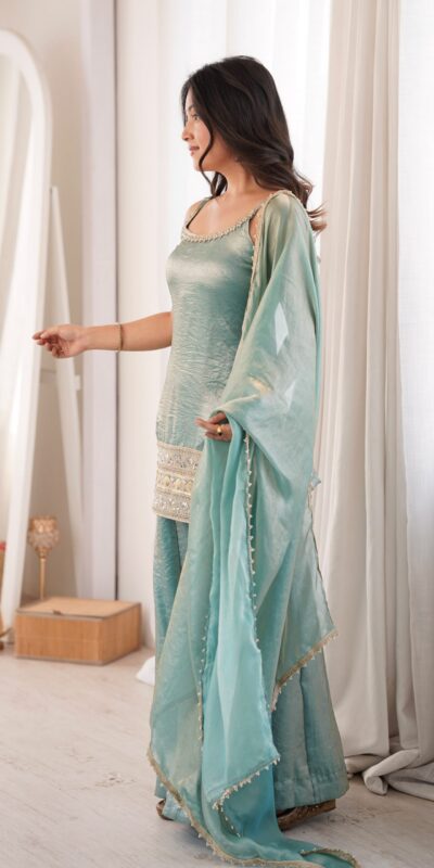 ZSR 3177 Sea Green in Doremon Crush Embroidery Work & Mirror Work Salwar Suit . Best Price ₹2099. Delivery 4-6 Working Days. Shop now. | Jump Suits, Salwar suit, Casual Suits, Creative suits, Designer Suits, Palazzo Suits, Party Wear Suits, Patiala Suits, Straight Suits