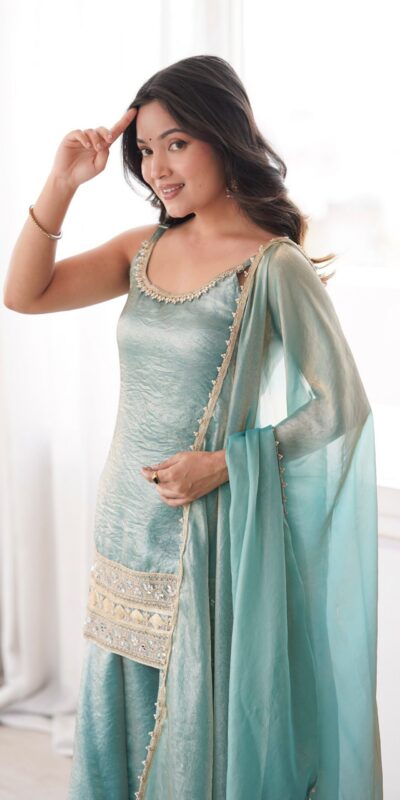 ZSR 3177 Sea Green in Doremon Crush Embroidery Work & Mirror Work Salwar Suit . Best Price ₹2099. Delivery 4-6 Working Days. Shop now. | Jump Suits, Salwar suit, Casual Suits, Creative suits, Designer Suits, Palazzo Suits, Party Wear Suits, Patiala Suits, Straight Suits