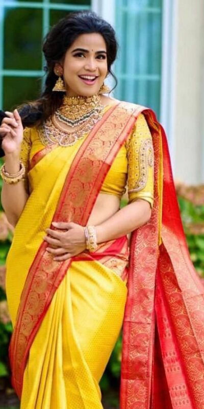 KP 2092 Yellow Color Yellow Soft Lichi Silk Saree with Jacquard Work. Best Price ₹1449. Delivery 4-6 Working Days. Shop now. | Sarees, Bollywood Sarees, Creative Sarees, Designer Sarees, Embroidered Sarees, Ethnic Saree, Modern Digital sarees, Party Wear Sarees