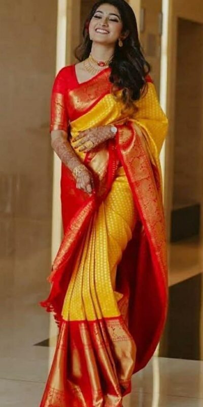 KP 2092 Yellow Color Yellow Soft Lichi Silk Saree with Jacquard Work. Best Price ₹1449. Delivery 4-6 Working Days. Shop now. | Sarees, Bollywood Sarees, Creative Sarees, Designer Sarees, Embroidered Sarees, Ethnic Saree, Modern Digital sarees, Party Wear Sarees