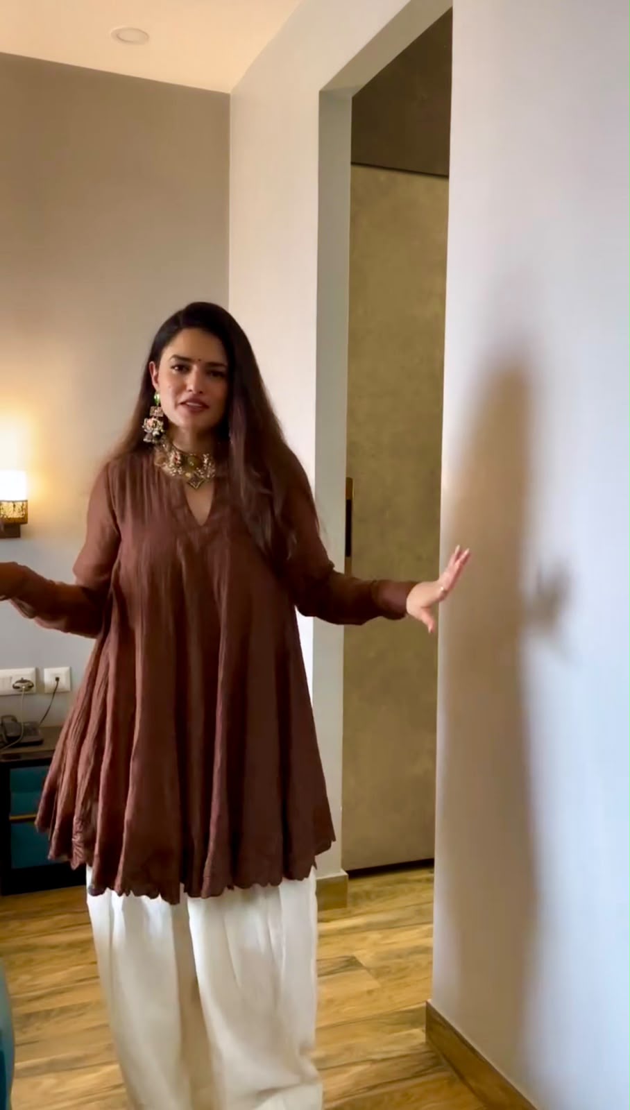 ST 248 Brown Brown Mal Chanderi Salwar Suit Perfect for Wedding, Party, Baisakhi, Housewarming, Sangeet – Introductory Price ₹1899. Delivery 4-6 Working D | Jump Suits, Salwar suit, Casual Suits, Creative suits, Designer Suits, Palazzo Suits, Party Wear Suits, Patiala Suits, Straight Suits