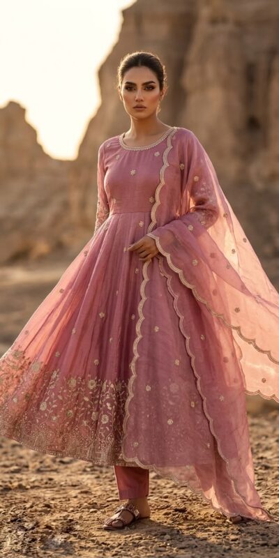 JF 052 Peach Fendy Silk Gown with Sequins Work & Thread Embroidery. Now at just ₹2399. Delivery 4-6 Working Days. Shop now. | Gowns, Bollywood Gowns, Creative Gowns, Designer Gowns, Embroidered Gowns, Party Wear Gowns