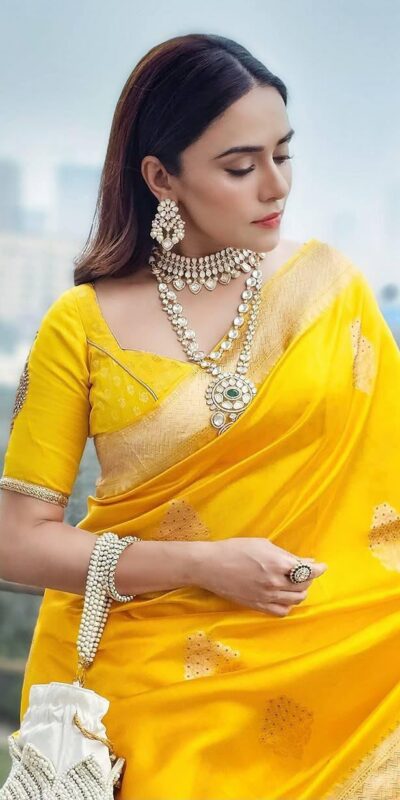 KPR 253 Yellow Color Yellow Soft Lichi Silk Saree with Jacquard Work. Best Price ₹1349. Delivery 4-6 Working Days. Shop now. | Sarees, Bollywood Sarees, Creative Sarees, Designer Sarees, Embroidered Sarees, Ethnic Saree, Modern Digital sarees, Party Wear Sarees