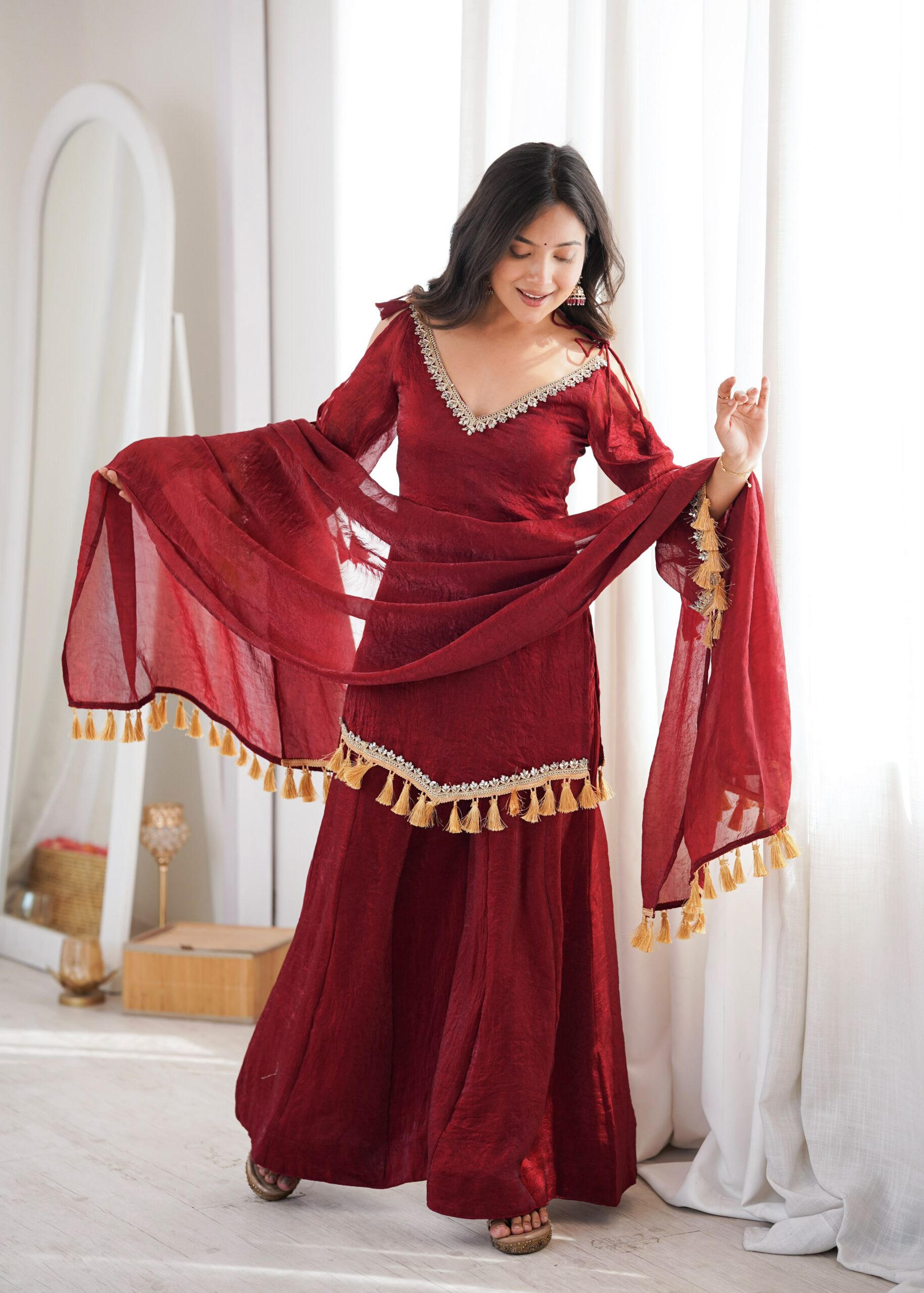 SRK 5357 Maroon Doremon Crush Salwar Suit Perfect for Wedding, Party, Traditional Day, Baisakhi, Karwa Chauth – . Exclusive Offer ₹2099. Delive | Jump Suits, Salwar suit, Casual Suits, Creative suits, Designer Suits, Palazzo Suits, Party Wear Suits, Patiala Suits, Straight Suits