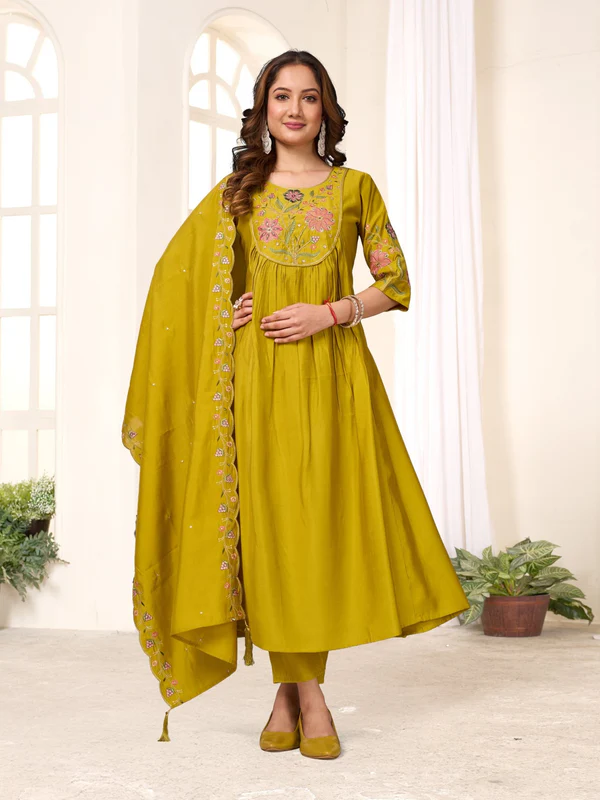 DIVA 136 Mustered in Viscose Roman Silk Embroidery Work & Hand Work Salwar Suit . Best Price ₹2099. Delivery 4-6 Working Days. Shop now. | Jump Suits, Salwar suit, Casual Suits, Creative suits, Designer Suits, Palazzo Suits, Party Wear Suits, Patiala Suits, Straight Suits