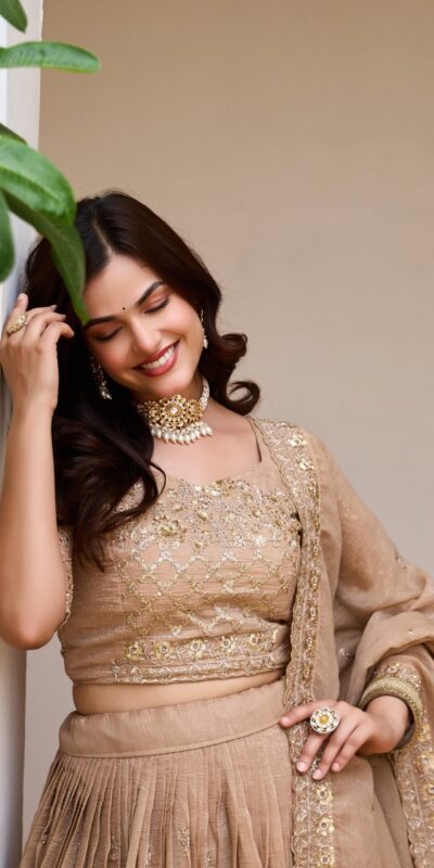 Ram 180 Chiku Pure Crunchy Lehenga Choli Perfect for Wedding, Party, Baisakhi, Pongal, Sangeet – . Now at just ₹2549. Delivery 4-6 Working Days. Shop | Lehenga, Bollywood Lehenga, Creative Lehenga, Designer Lehenga, Embroidered Lehenga, Party Wear Lehenga