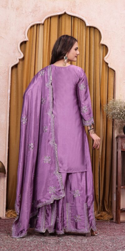 FE 142 Lavender in Chinon Embroidery Work & Sequins Work Salwar Suit . Special Price ₹2149. Delivery 4-6 Working Days. Shop now. | Jump Suits, Salwar suit, Casual Suits, Creative suits, Designer Suits, Palazzo Suits, Party Wear Suits, Patiala Suits, Straight Suits