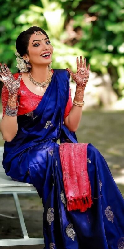 KP 2053 Blue in Soft Lichi Silk Jacquard Work Designer Work Saree . Exclusive Offer ₹1249. Delivery 4-6 Working Days. Shop now. | Sarees, Bollywood Sarees, Creative Sarees, Designer Sarees, Embroidered Sarees, Ethnic Saree, Modern Digital sarees, Party Wear Sarees