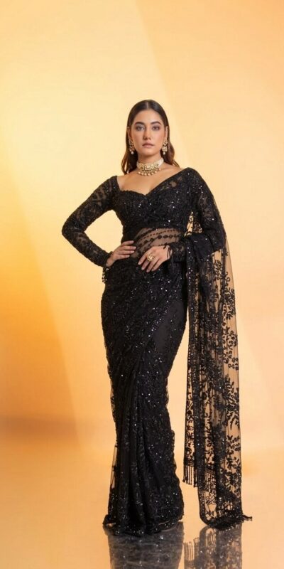 DF 3462 Black Color Butterfly Net Heavy 5mm Sequins Embroidery work Saree Casual, Wedding, Festive, Events . Expected Delivery 4-6 Working Days @1999/- only | Sarees, Bollywood Sarees, Creative Sarees, Designer Sarees, Embroidered Sarees, Ethnic Saree, Modern Digital sarees, Party Wear Sarees