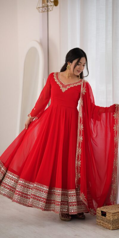 SSR 549 Red Fox Perfect for Wedding, Party, Durga Puja, Diwali, Anniversary –Georgette Gown. Now at just ₹2449. Delivery 4-6 Working Days. Shop now. | Gowns, Bollywood Gowns, Creative Gowns, Designer Gowns, Embroidered Gowns, Party Wear Gowns