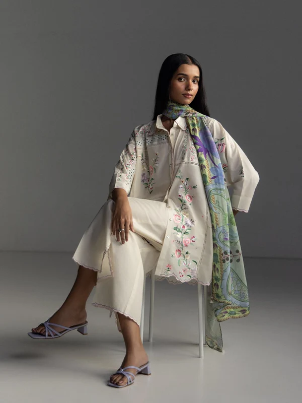 FC 1228 Cream Cambric Cotton Salwar Suit with Digital Print & Embroidery Work. Festive Deal ₹2499. Delivery 4-6 Working Days. Shop now. | Jump Suits, Salwar suit, Casual Suits, Creative suits, Designer Suits, Palazzo Suits, Party Wear Suits, Patiala Suits, Straight Suits