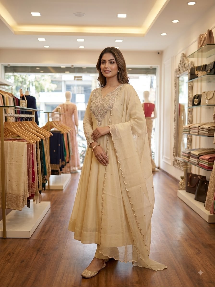 LG 2135 Off White in Cos Moss Mirror Work & Embroidery Work Salwar Suit . Festive Deal ₹2799. Delivery 4-6 Working Days. Shop now. | Jump Suits, Salwar suit, Casual Suits, Creative suits, Designer Suits, Palazzo Suits, Party Wear Suits, Patiala Suits, Straight Suits
